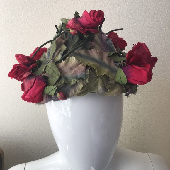 Vintage Doura Made for Frederick & Nelson Rose Hat main image 13